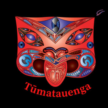 Men's Red Tūmatauenga T Shirt Design