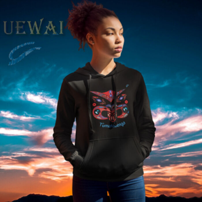Women's Black Tūmatauenga Hoodie Thumbnail