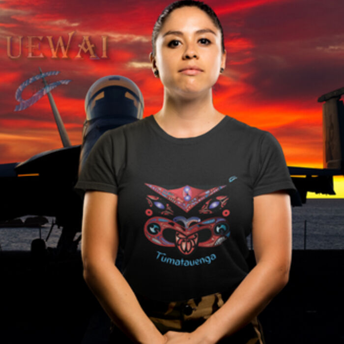 Women's Black Tūmatauenga T Shirt Thumbnail